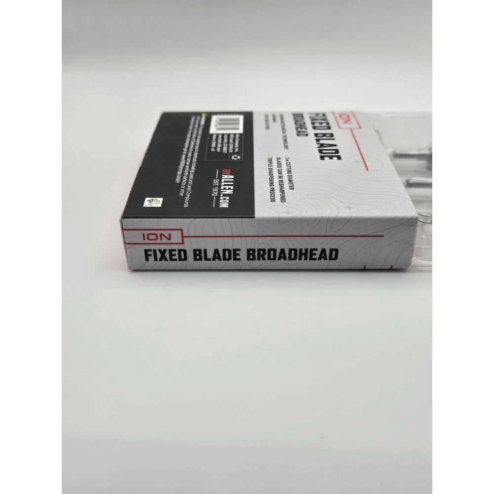 Allen Ion Fixed Blade Broadhead 3 Pack 100 Grain Crossbow Bow Solid Steel - NEW